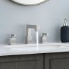Brushed Nickel Widespread Bathroom Faucet, Waterfall Bathroom Faucets for Sink 3 Hole
